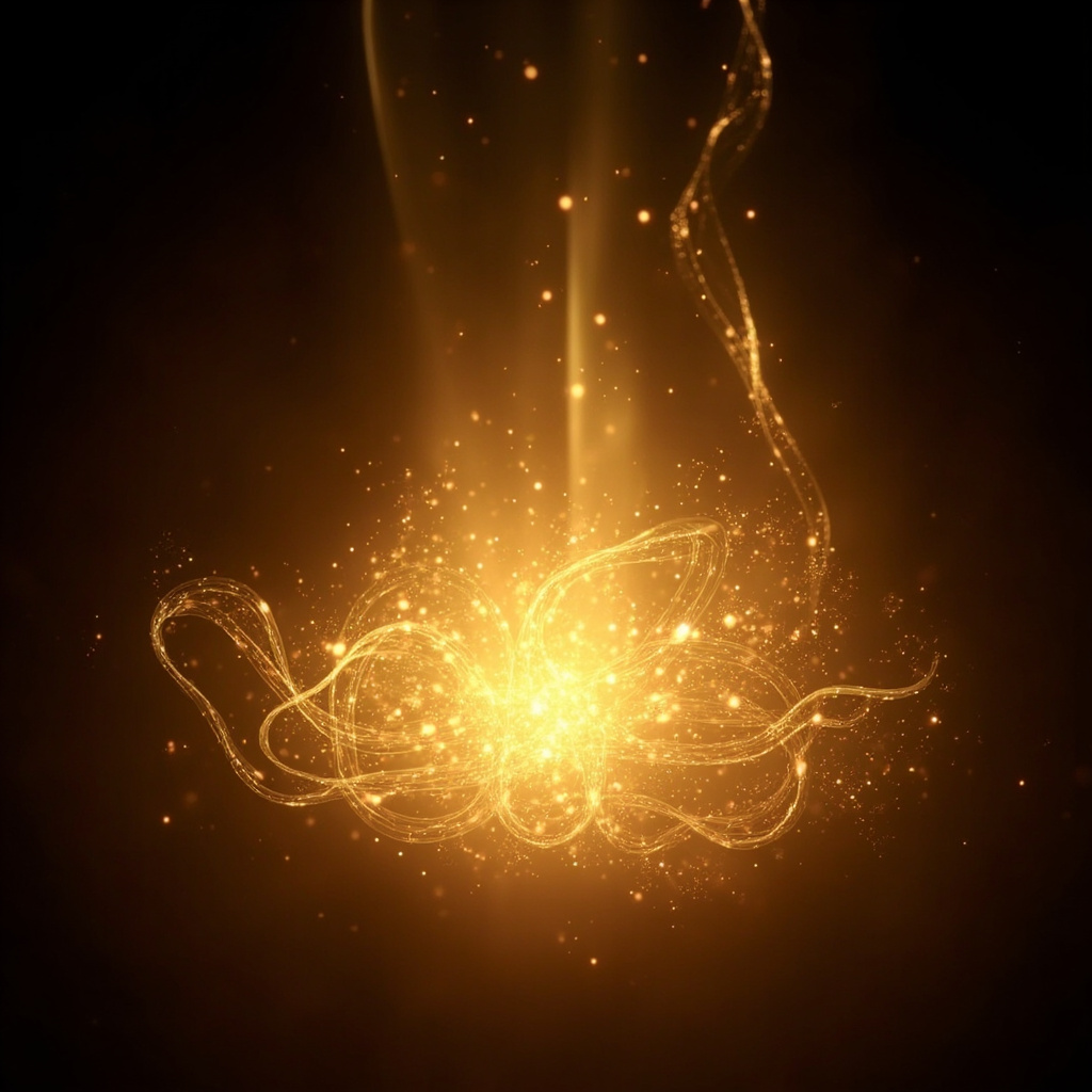 A calm, abstract illustration showing glowing, interconnected energy pathways in the lower abdomen, radiating a soft, golden light of protection and balance.