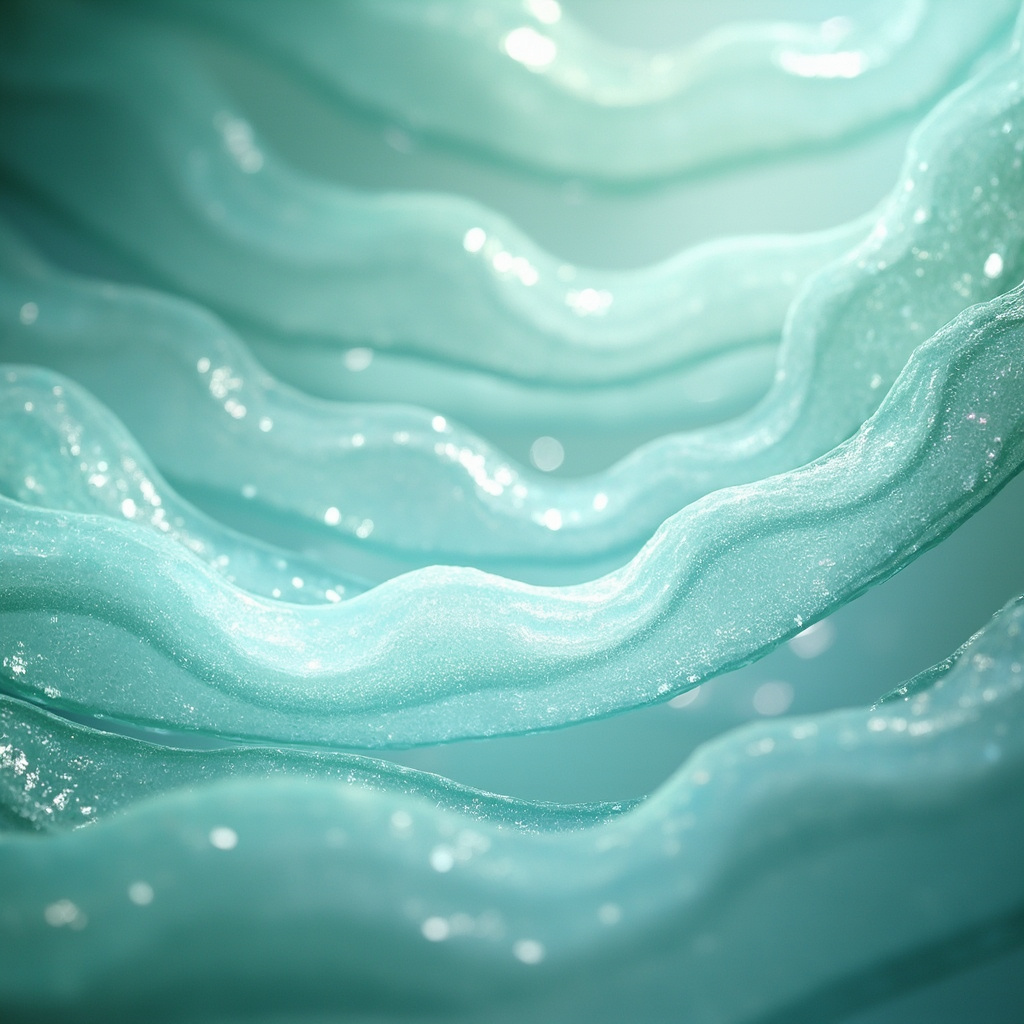 A serene, abstract representation of glowing, protective biological layers or membranes, soft lighting, professional and calm aesthetic.