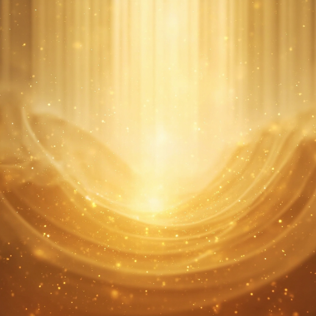 A serene, abstract image showing a gentle, golden light radiating from the center of a soft, protective, and calm environment, symbolizing safety and inner strength.