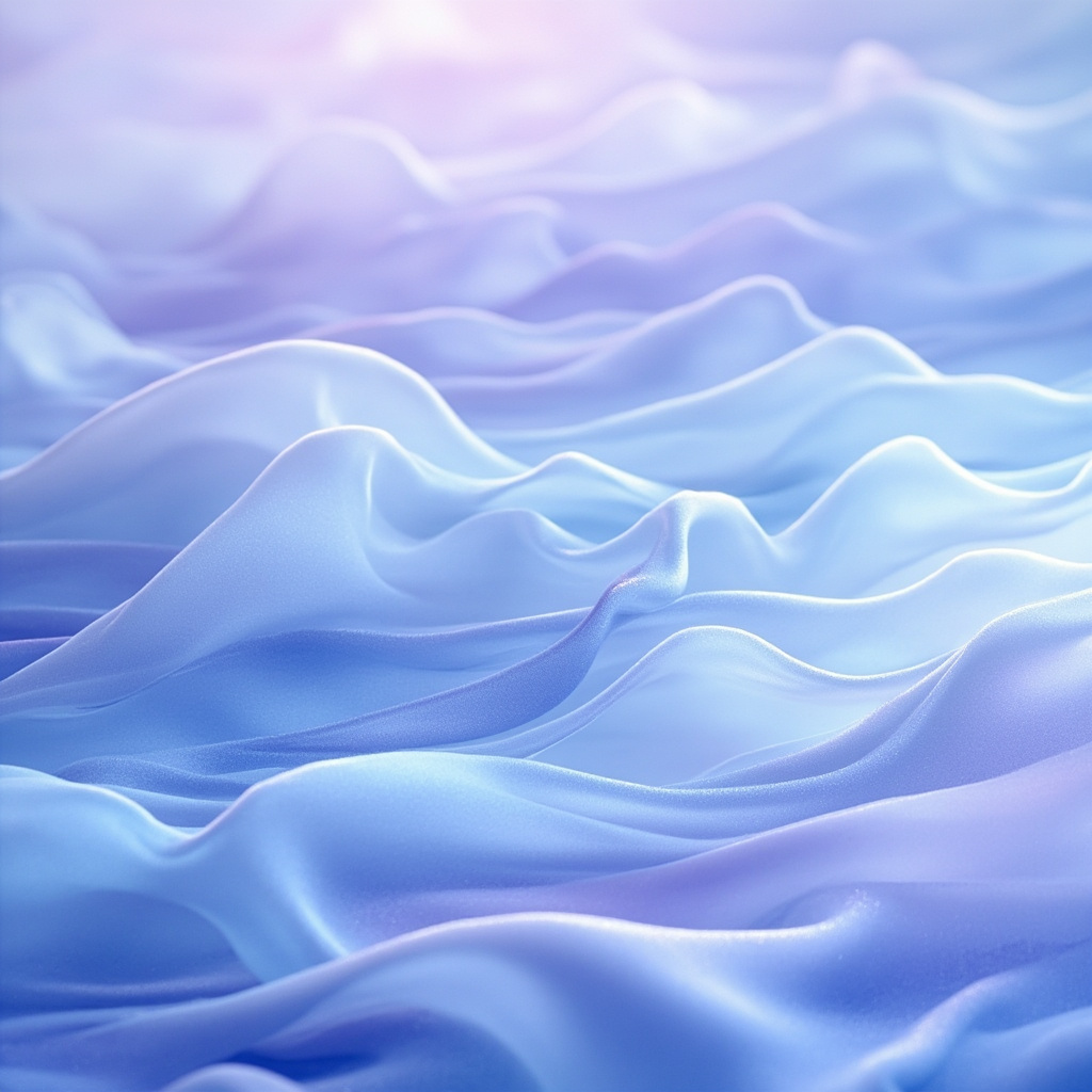 A serene, abstract representation of flowing, gentle waves in soft blue and lavender tones, symbolizing the parasympathetic nervous system and inner calm.