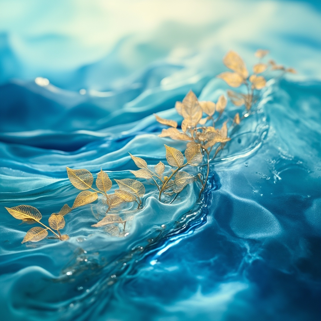 A serene, abstract representation of the liver and bile ducts, depicted with soft, flowing golden light and gentle green botanical elements, symbolizing internal cleansing and harmony.