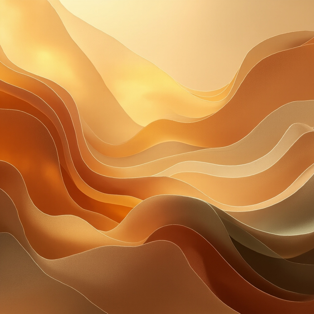 A calming, abstract image featuring soft, warm light gradients and gentle, flowing curves that represent balance, harmony, and the restoration of inner peace, with a focus on serene, earthy tones.