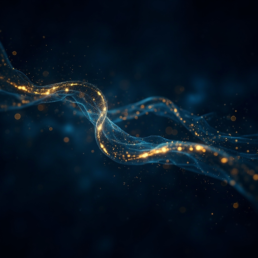 A serene, artistic representation of the brain with a glowing, golden light at the center, symbolizing the pituitary gland as a master conductor of harmonious energy and light.