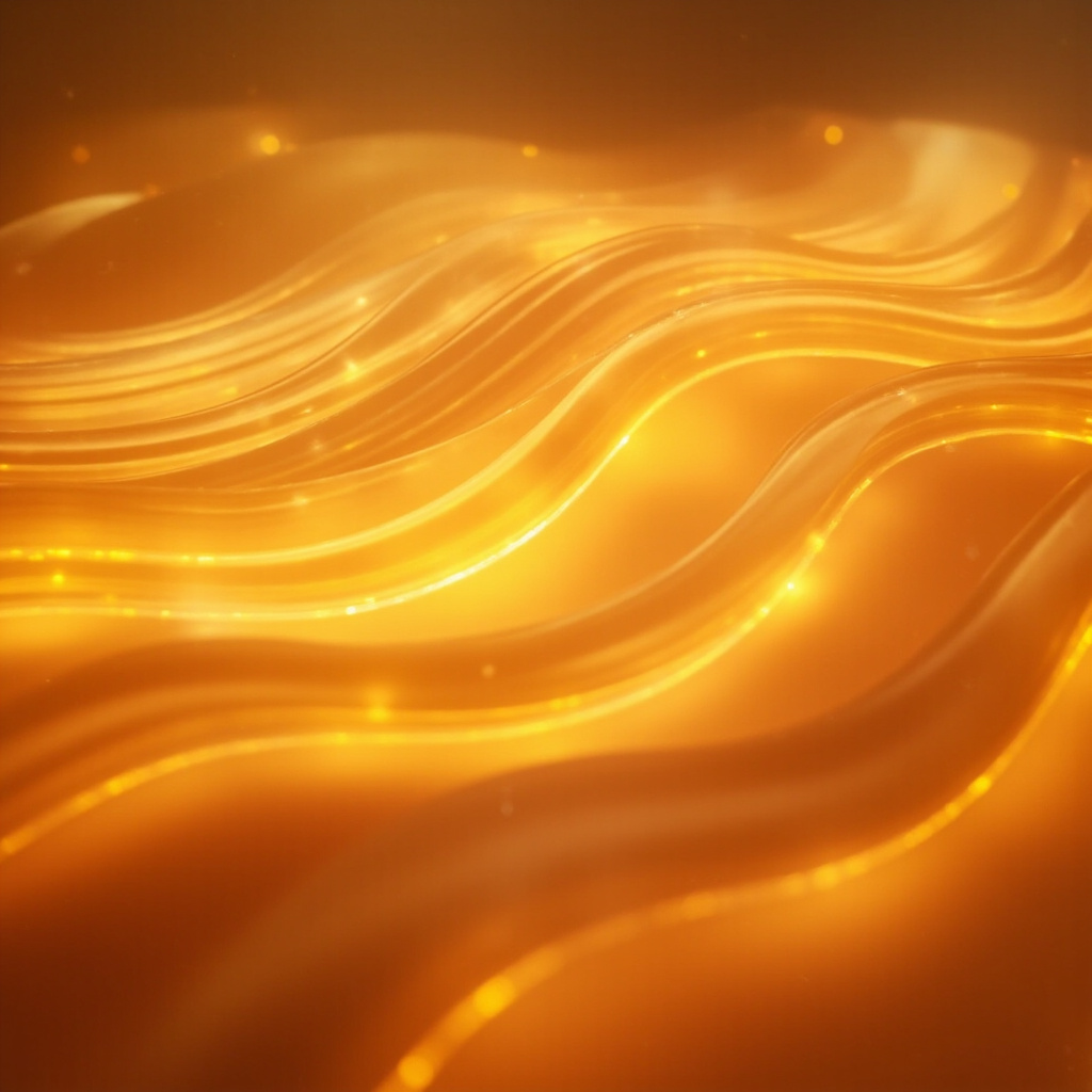 A calming, artistic rendering of soft, golden light flowing through a rhythmic, wave-like structure, symbolizing the natural movement of the digestive system.