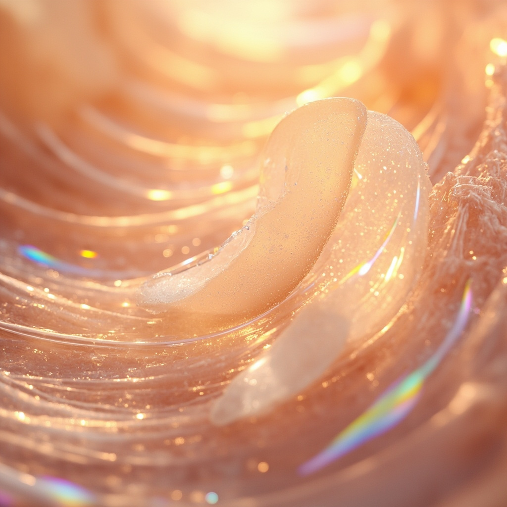 A close-up, artistic, and soft-focus image representing the connection between oral health, light, and energy waves, symbolizing the harmony of the salivary glands.